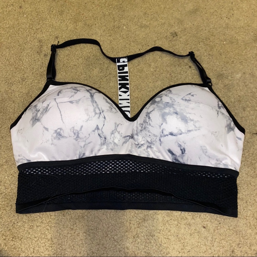 Pink sports bra